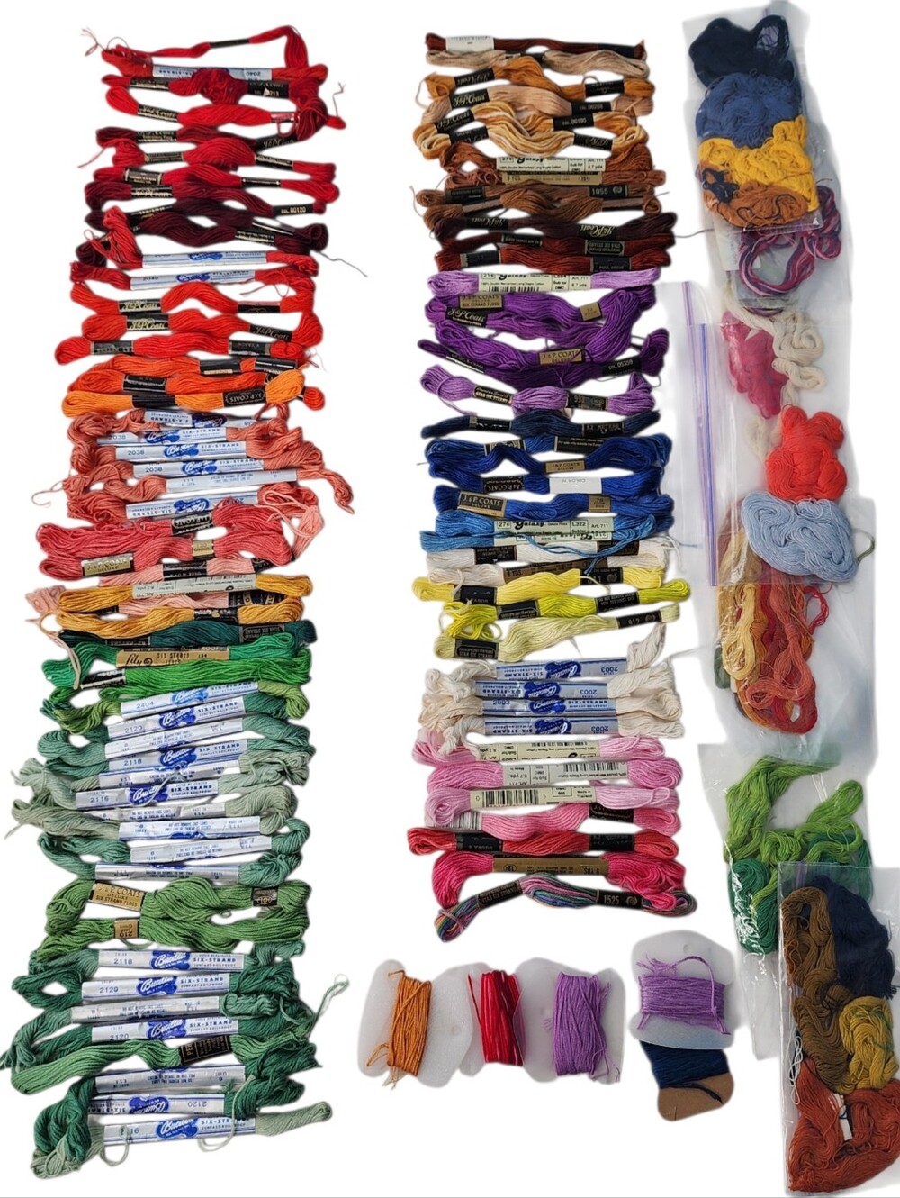 Large Mixed Lot JP Coats Bucilla Embroidery Floss Multicolor 95 Skeins   Plus